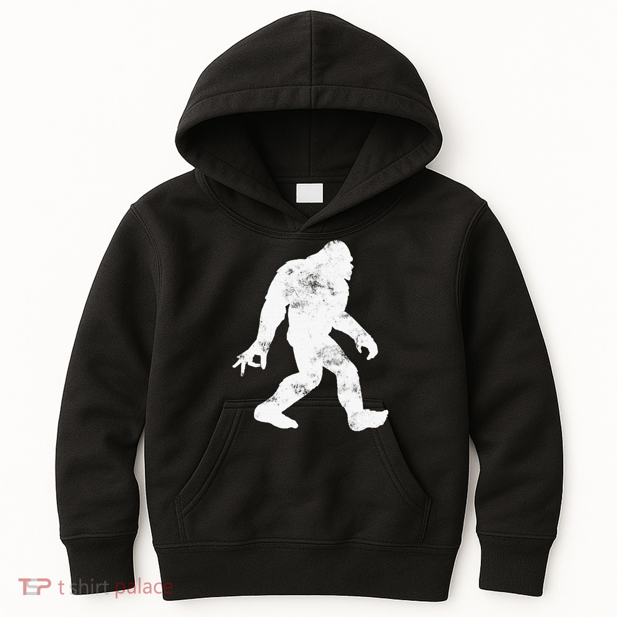 Squatching Through The Snow - Bigfoot Christmas Sasquatch Kids Hoodie