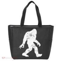 Squatching Through The Snow - Bigfoot Christmas Sasquatch Tote Bag thumb 0
