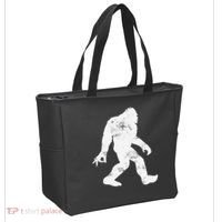 Squatching Through The Snow - Bigfoot Christmas Sasquatch Tote Bag thumb 2