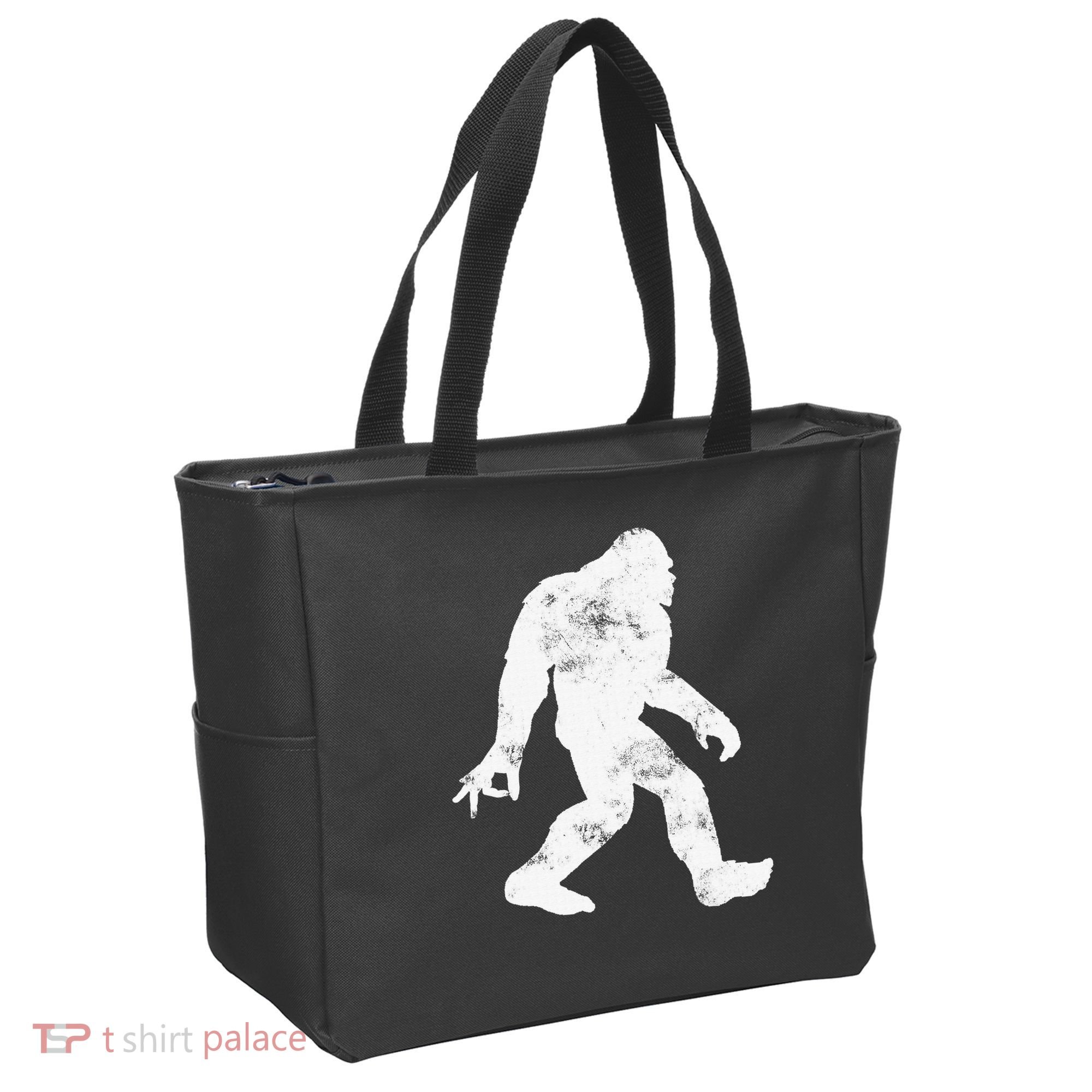 Squatching Through The Snow - Bigfoot Christmas Sasquatch Tote Bag