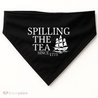 Spilling The Tea Since 1773 USA-Made Doggie Bandana thumb 0