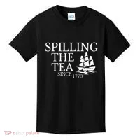 Spilling The Tea Since 1773 Kids T-Shirt thumb 0