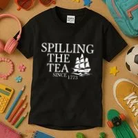 Spilling The Tea Since 1773 Kids T-Shirt thumb 3