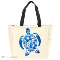 Summer Tropical Turtle Tote Bag thumb 0
