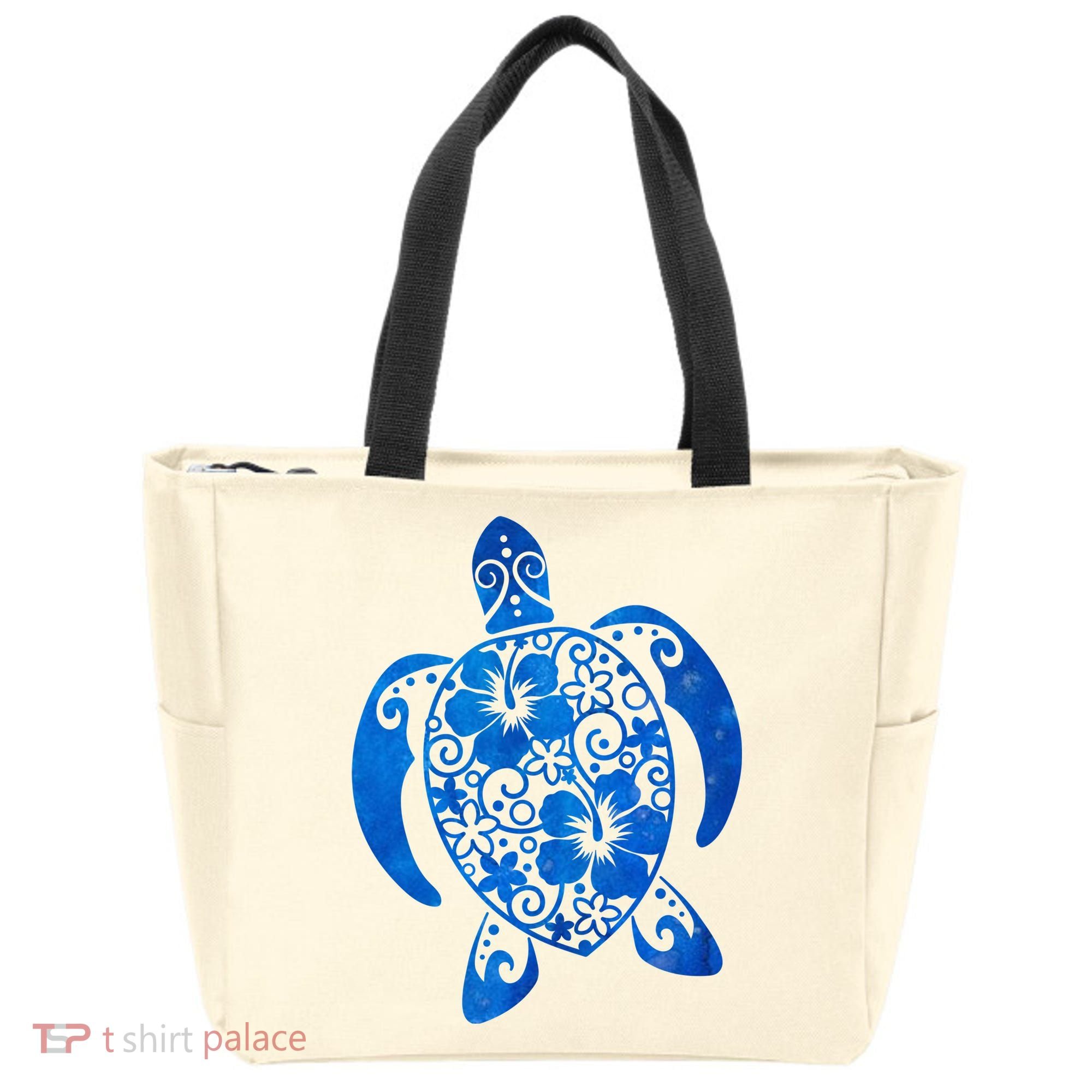 Summer Tropical Turtle Tote Bag