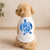 Summer Tropical Turtle Doggie Tank thumb 2