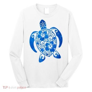 Summer Tropical Turtle Long Sleeve Shirt