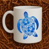 Summer Tropical Turtle Coffee Mug thumb 2