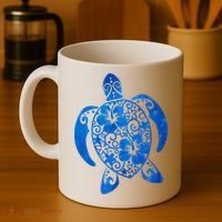 Summer Tropical Turtle Coffee Mug thumb 4