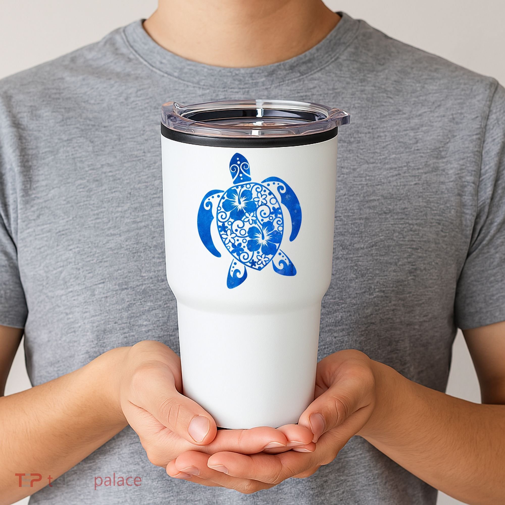 Summer Tropical Turtle Tumbler