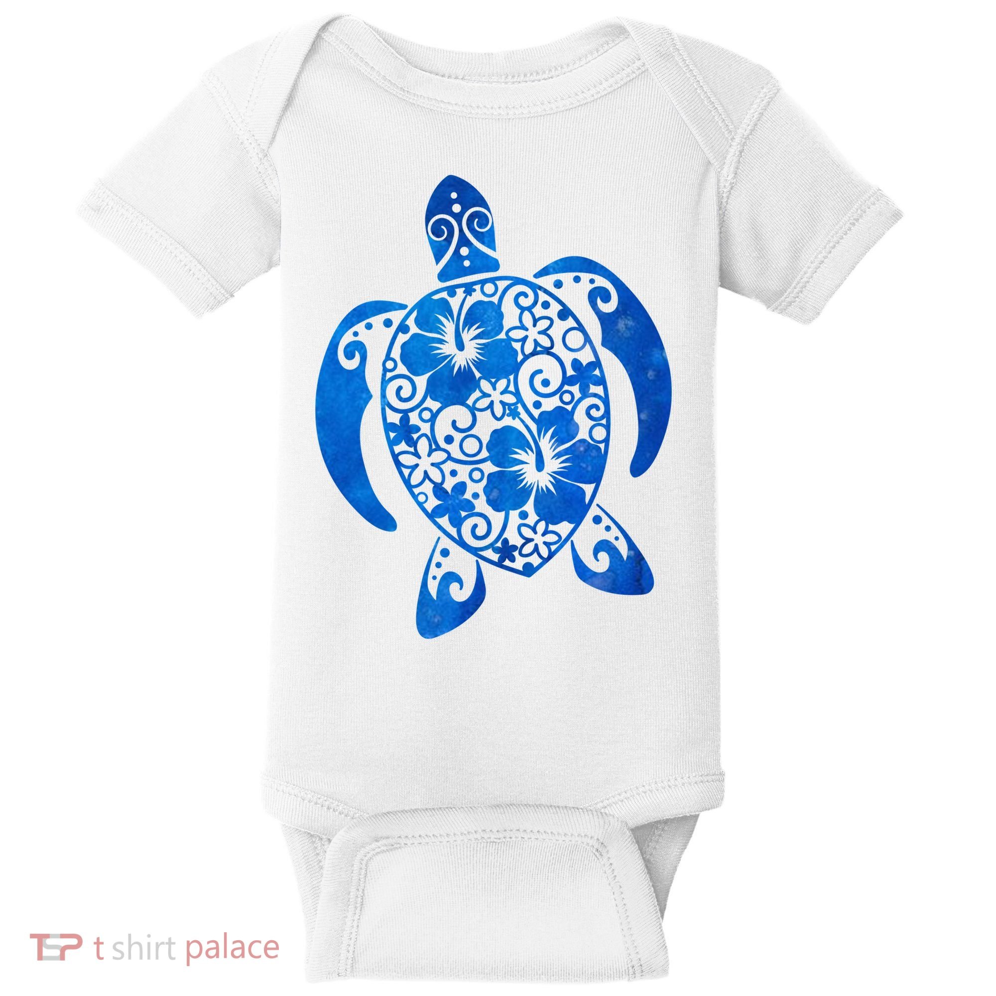Summer Tropical Turtle Baby Bodysuit