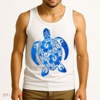 Summer Tropical Turtle Tank Top thumb 3