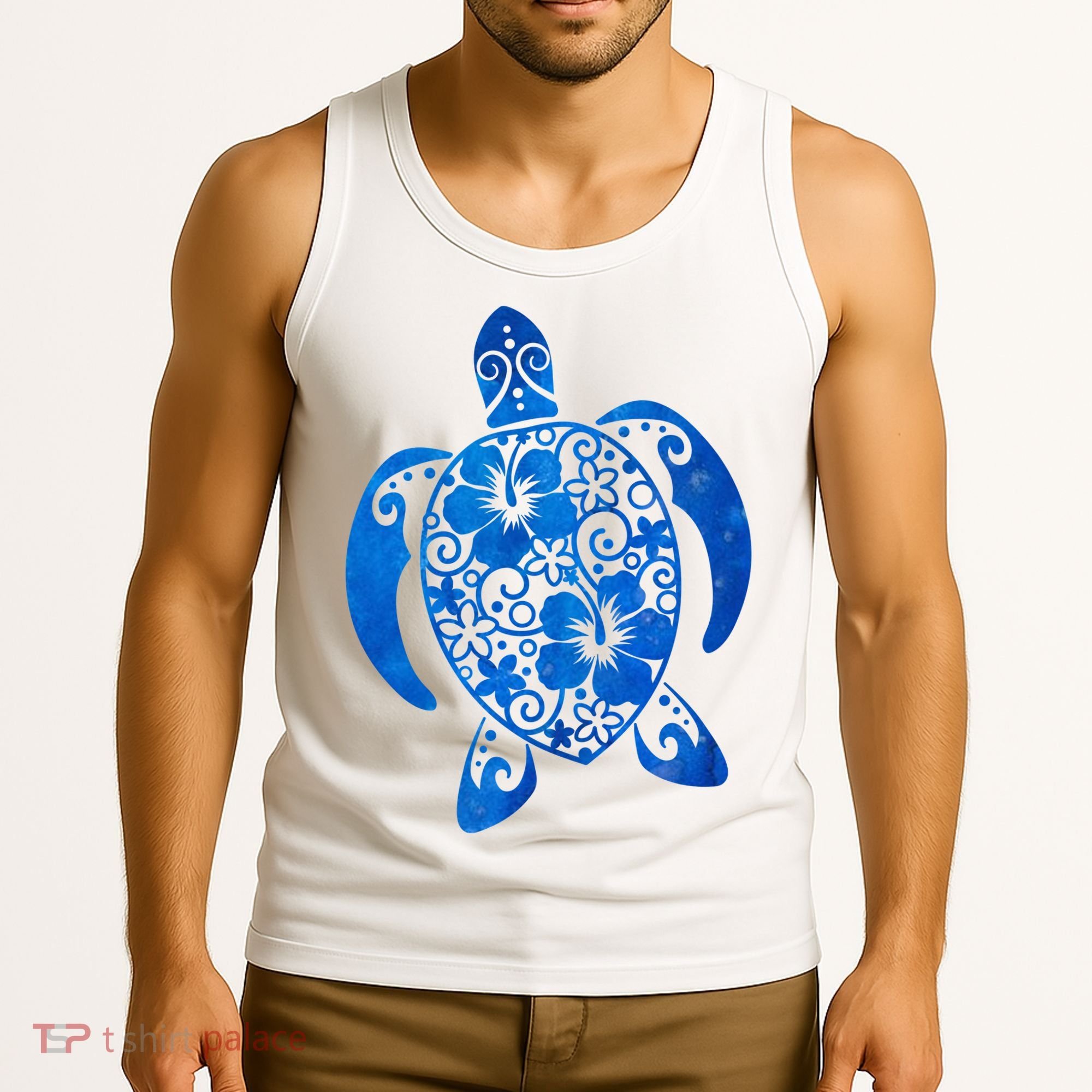 Summer Tropical Turtle Tank Top