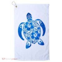 Summer Tropical Turtle Golf Towel thumb 0