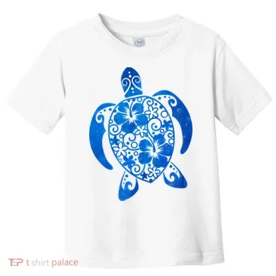 Summer Tropical Turtle Toddler T-Shirt
