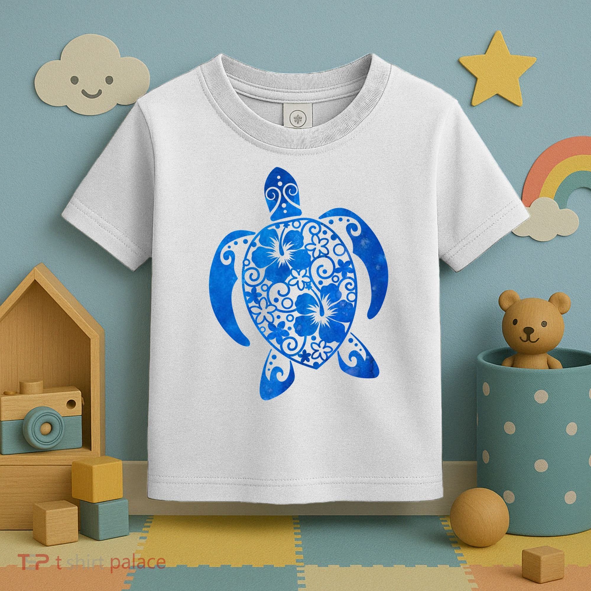 Summer Tropical Turtle Toddler T-Shirt