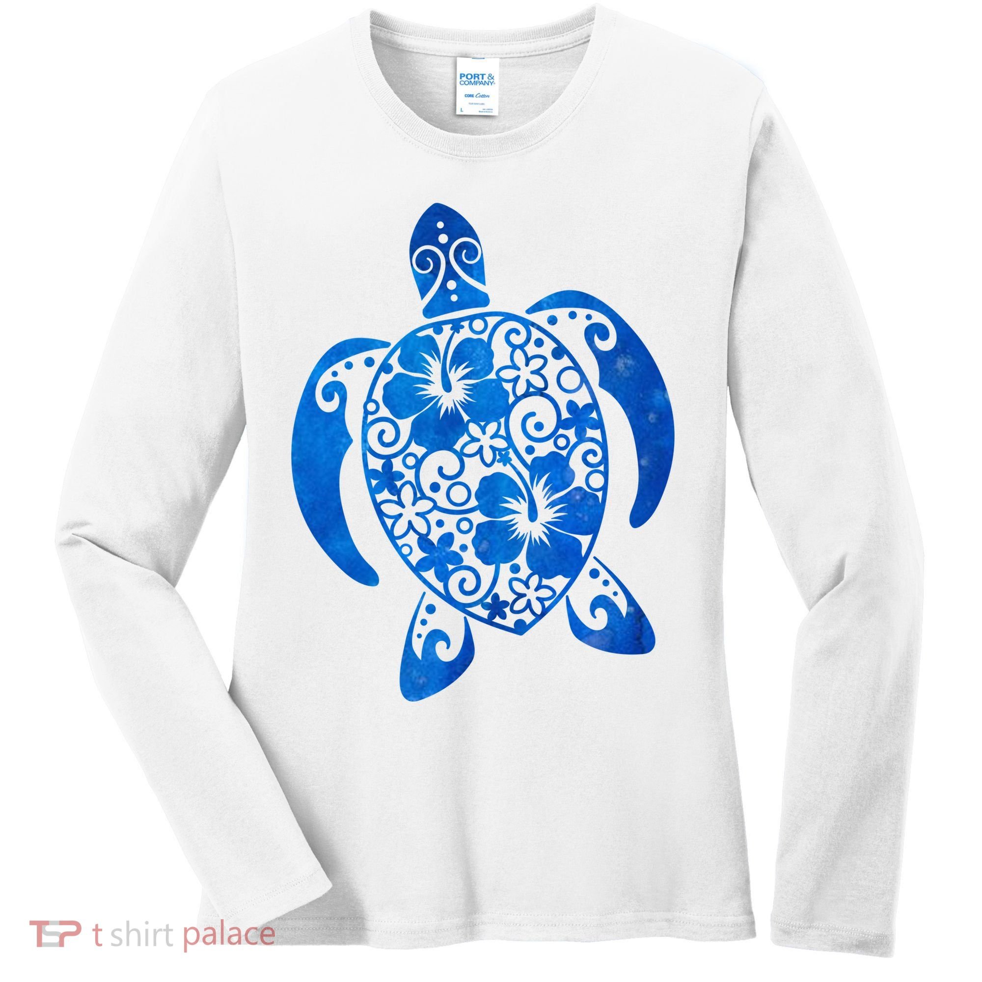 Summer Tropical Turtle Women's Long Sleeve Shirt