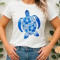 Summer Tropical Turtle Women's T-Shirt thumb 2