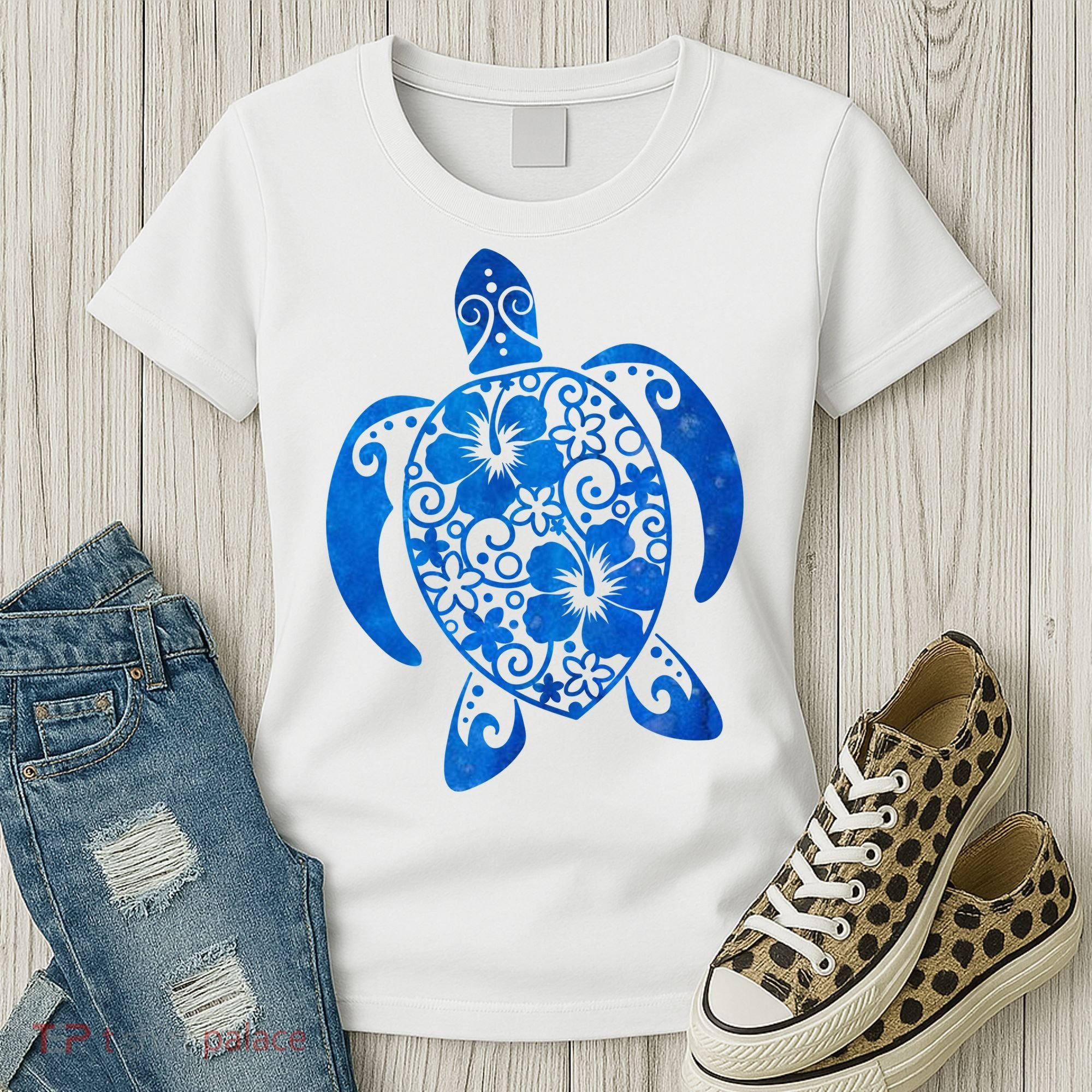 Summer Tropical Turtle Women's T-Shirt