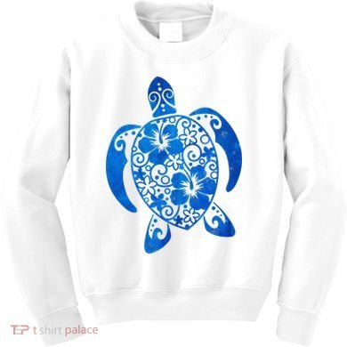 Summer Tropical Turtle Kids Sweatshirt