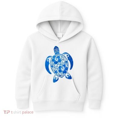 Summer Tropical Turtle Kids Hoodie