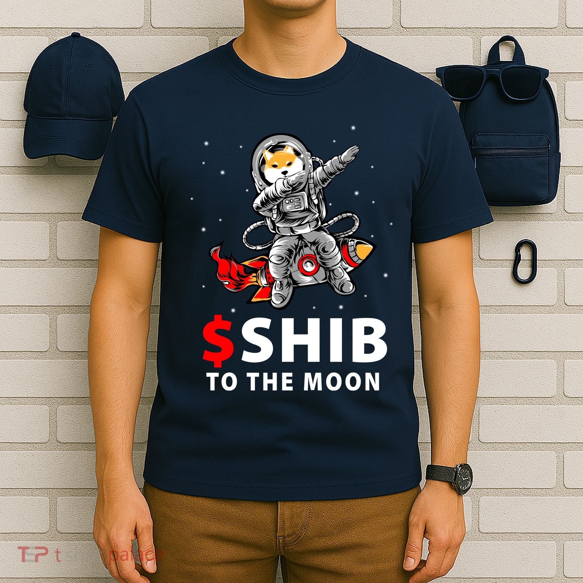Shib To The Moon Shiba Inu Coin Crypto T-Shirt