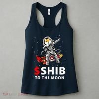 Shib To The Moon Shiba Inu Coin Crypto Women's Tank Top thumb 3
