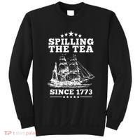 Spilling The Tea Since 1773 Retro Fun Patriotic Sweatshirt thumb 0