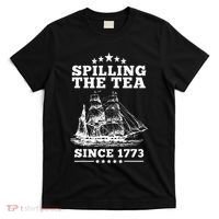 Spilling The Tea Since 1773 Retro Fun Patriotic T-Shirt thumb 0
