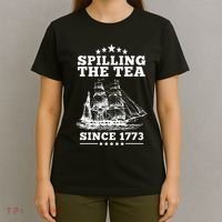 Spilling The Tea Since 1773 Retro Fun Patriotic T-Shirt thumb 4