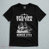 Spilling The Tea Since 1773 Retro Fun Patriotic T-Shirt thumb 5