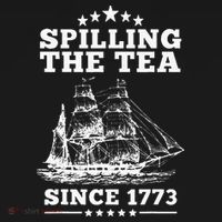 Spilling The Tea Since 1773 Retro Fun Patriotic Coaster thumb 2