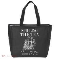 Spilling The Tea Since 1773 Patriotic 4th Of July Tote Bag thumb 0