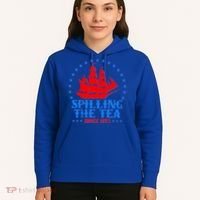 Spilling The Tea Since 1773 Boston Tea Party Hoodie thumb 5