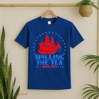 Spilling The Tea Since 1773 Boston Tea Party T-Shirt thumb 2