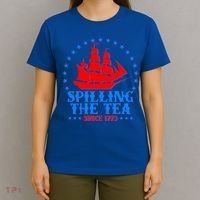 Spilling The Tea Since 1773 Boston Tea Party T-Shirt thumb 4