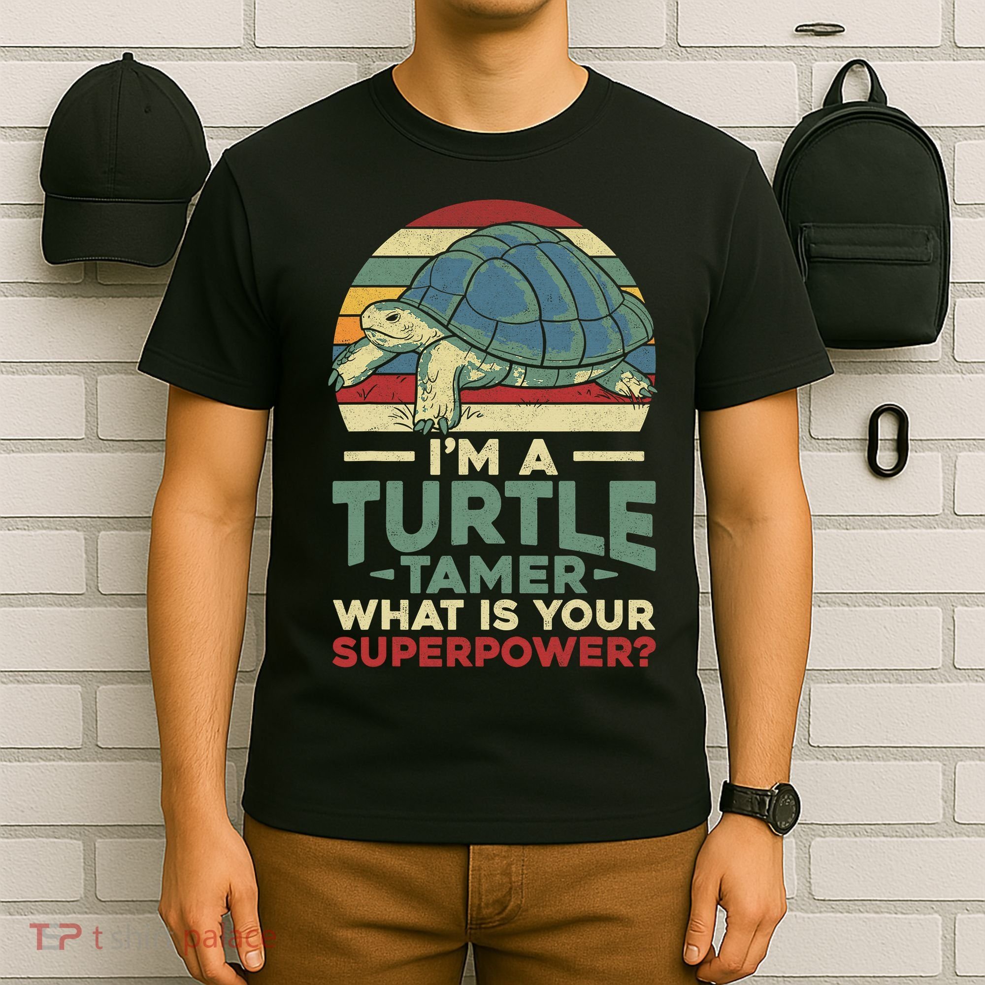 Sea Turtle Tortoise Retro Vintage I'm A Turtle Tamer What Is T-Shirt