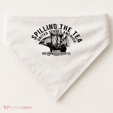 Spilling The Tea Since 1773 History Teacher USA-Made Doggie Bandana