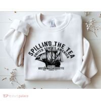 Spilling The Tea Since 1773 History Teacher Sweatshirt thumb 2