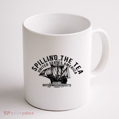 Spilling The Tea Since 1773 History Teacher Coffee Mug back