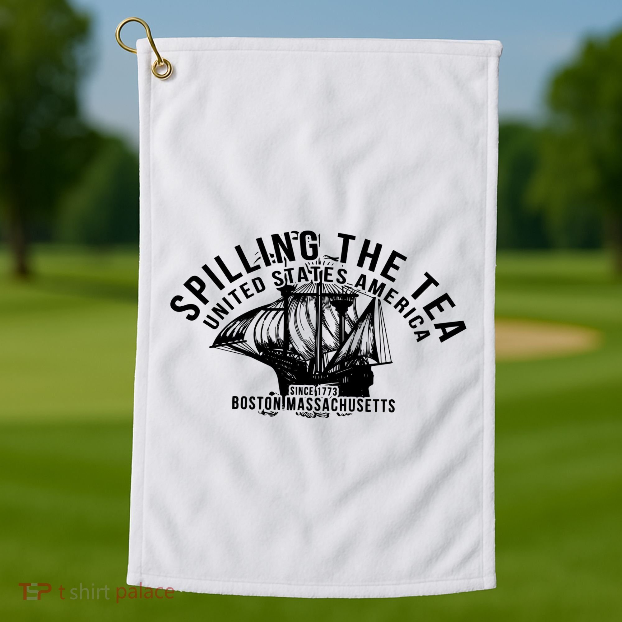 Spilling The Tea Since 1773 History Teacher Golf Towel