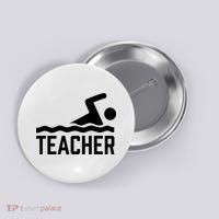 Swimming Teacher Trainer Swimmer Instructor Coach Button thumb 0