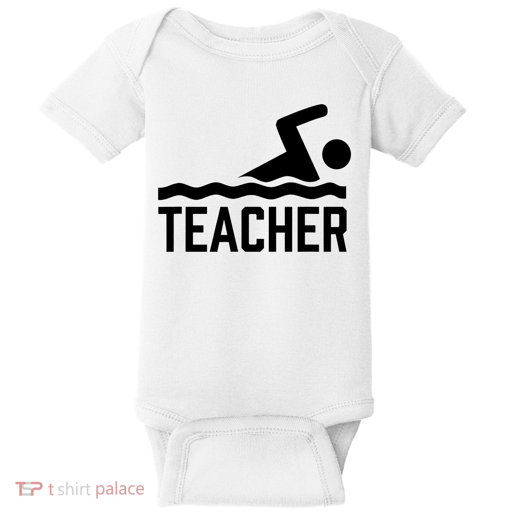 Swimming Teacher Trainer Swimmer Instructor Coach Baby Bodysuit