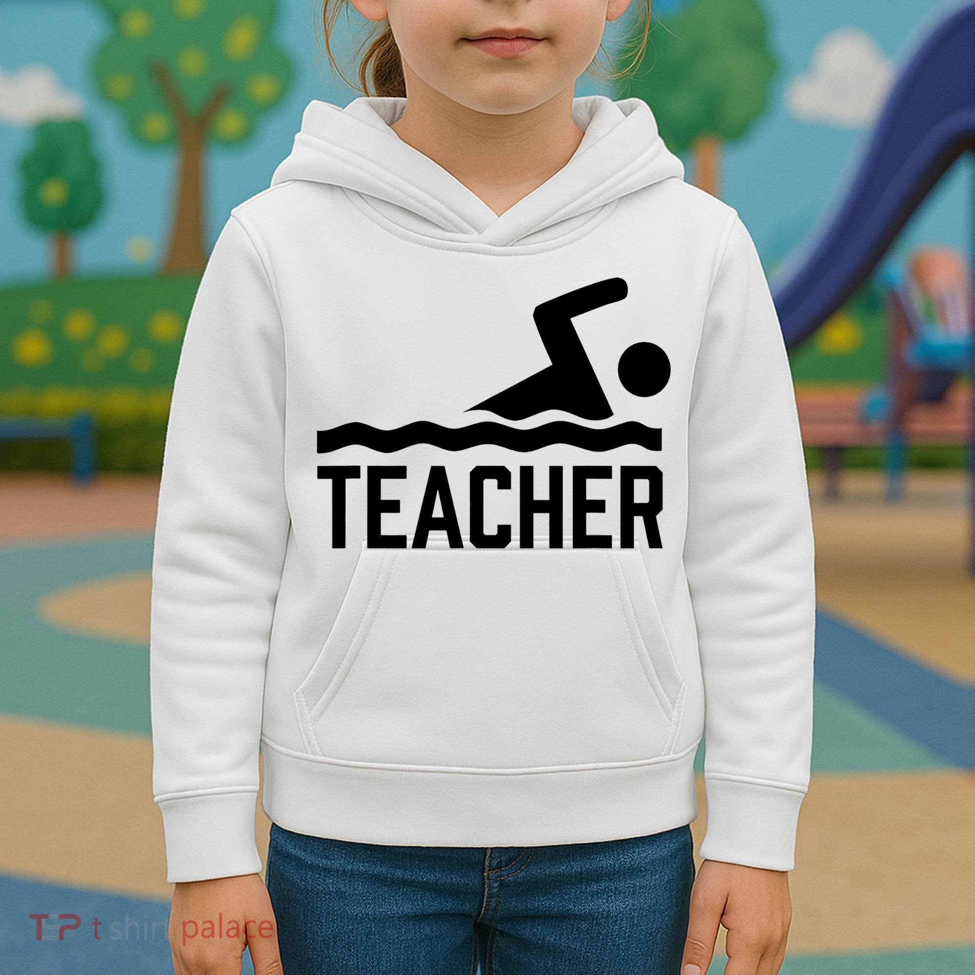 Swimming Teacher Trainer Swimmer Instructor Coach Kids Hoodie