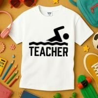 Swimming Teacher Trainer Swimmer Instructor Coach Kids T-Shirt thumb 3