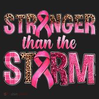 Stronger Than The Storm Pink Ribbon Breast Cancer Awareness Beanie thumb 2