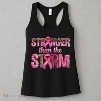 Stronger Than The Storm Pink Ribbon Breast Cancer Awareness Women's Tank Top thumb 3