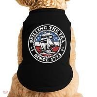Spilling The Tea Since 1773 Funny US History Teacher Boston Doggie Tank thumb 0