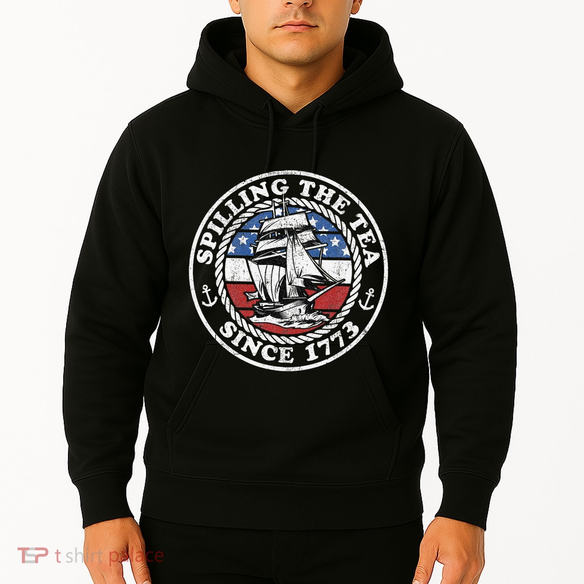 Spilling The Tea Since 1773 Funny US History Teacher Boston Hoodie