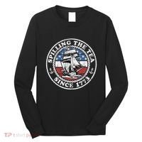 Spilling The Tea Since 1773 Funny US History Teacher Boston Long Sleeve Shirt thumb 0
